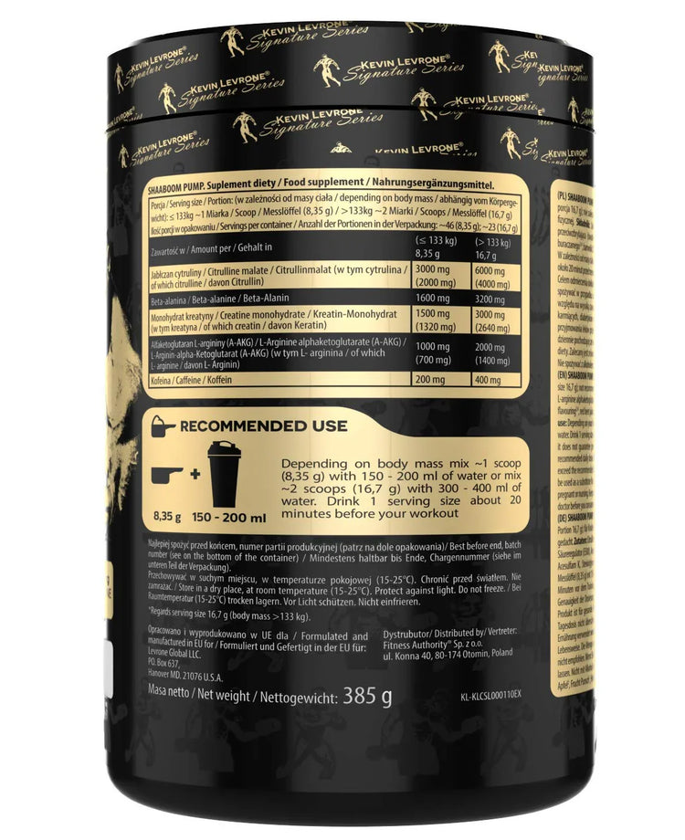 Shaboom Pump Pre-Workout 385 g